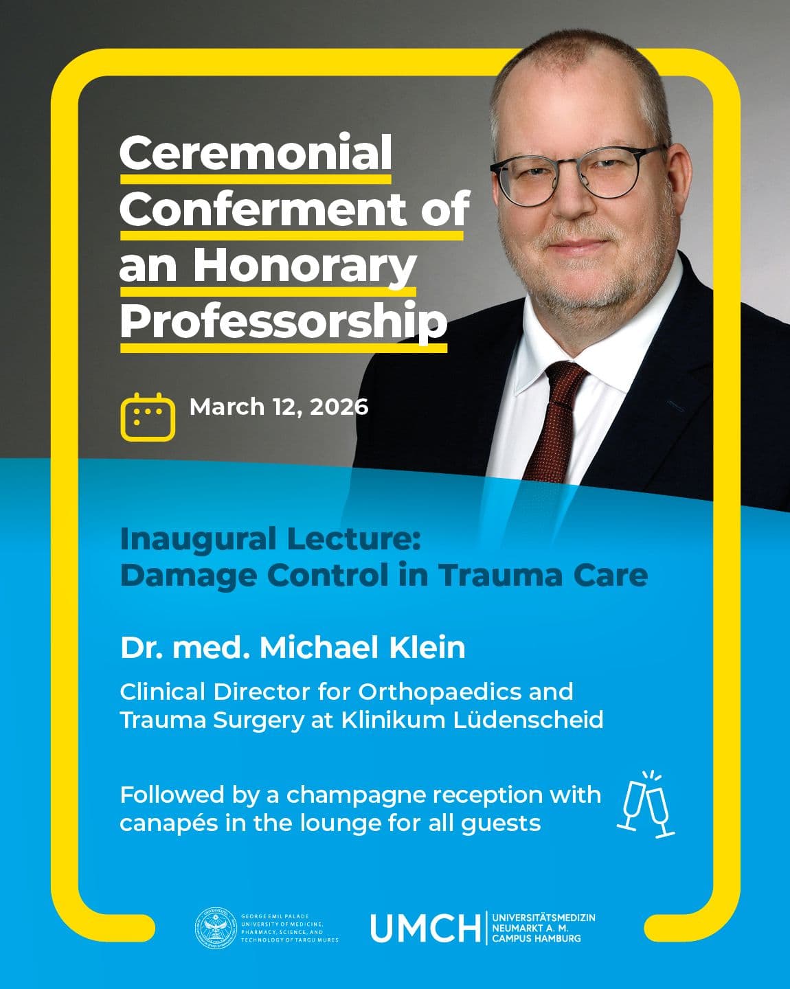 Ceremonial Conferment of an Honorary Professorship for Dr. Michael Klein